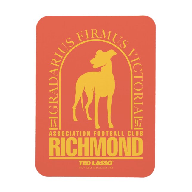Magnet Flexible Ted Lasso | AFC Richmond Gold Arched Logo (Vertical)
