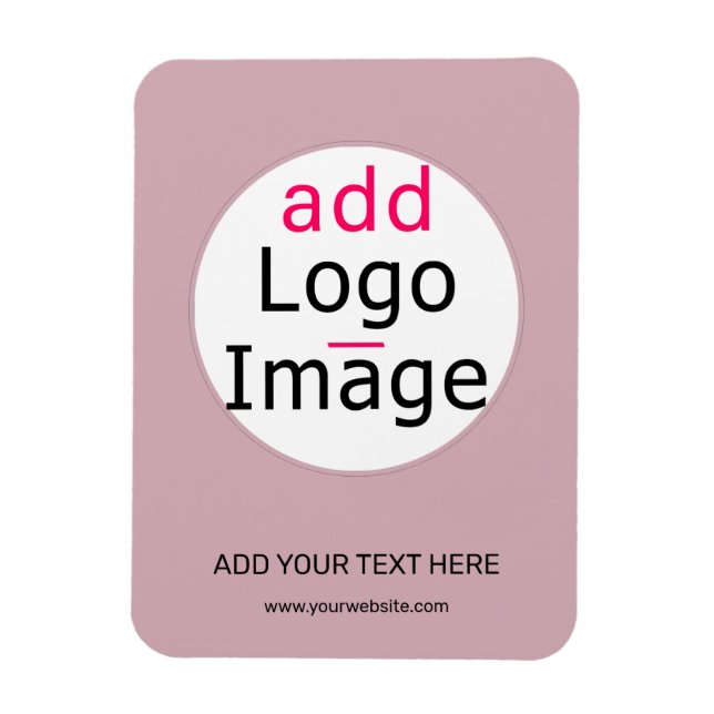 Magnet Flexible Teinte rose poudré personnalisable moderne profess (Vertical)