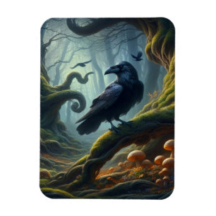Magnet Flexible Teintes de la forêt mystique du corbeau