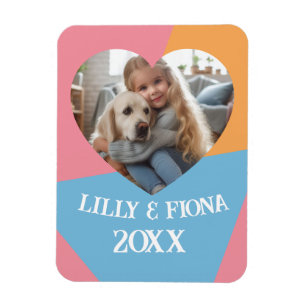 Magnet Flexible Télécharger personnalisé Coeur photo et nom cadeau