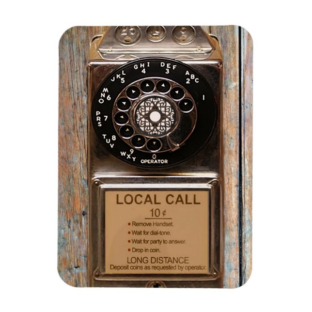 Magnet Flexible Téléphone antique rotatif payant rude (Vertical)