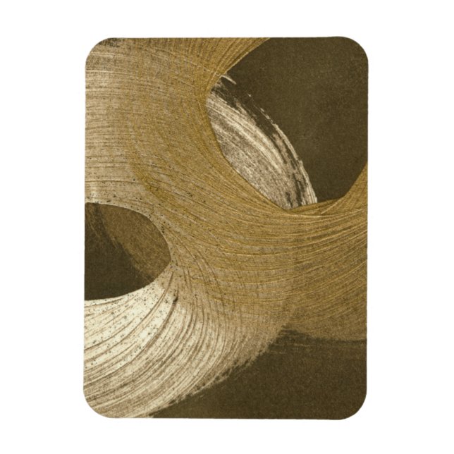 Magnet Flexible Tempête de sable circulaire dans Tan et Dark Brown (Vertical)