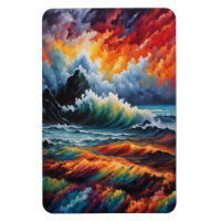 Tempête océanique - Art marin Abstrait