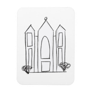 Magnet Flexible Temple mormon simple moderne LDS Salt Lake City 