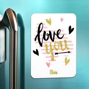 Magnet Flexible Temps rose moderne pour embrasser le couple de la 