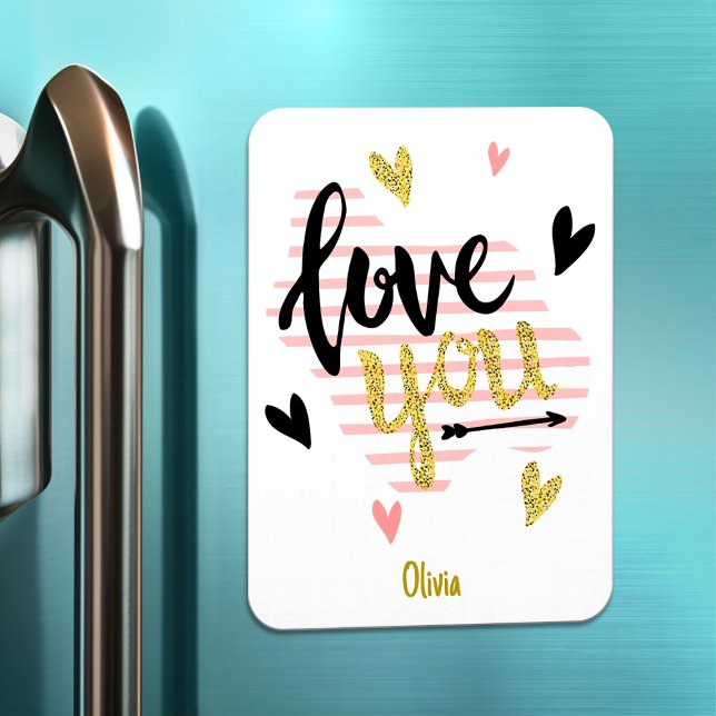 Magnet Flexible Temps rose moderne pour embrasser le couple de la  (Créateur téléchargé)