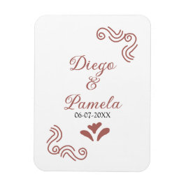 Magnet Flexible Terracotta noir rustique espagnol mariage couple f