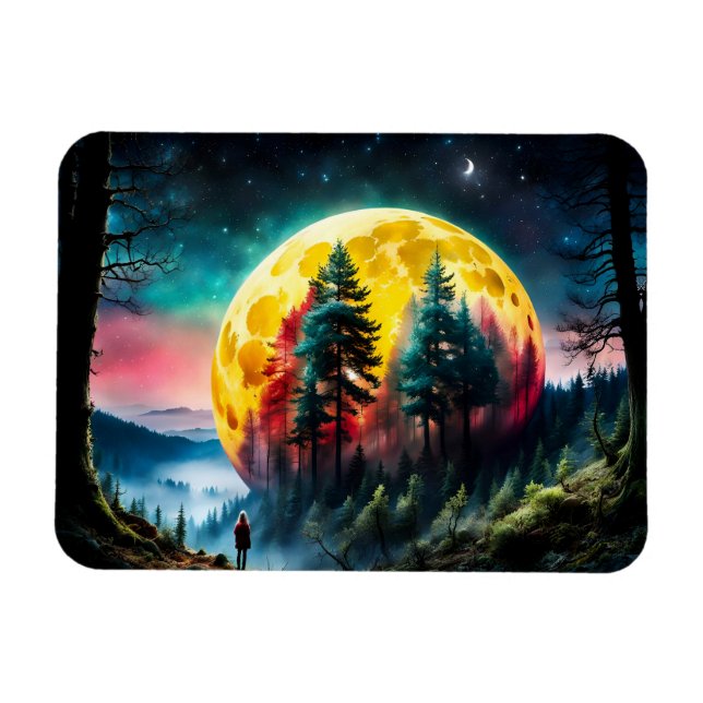 Magnet Flexible Terre de la lune de mise en scène (Horizontal)