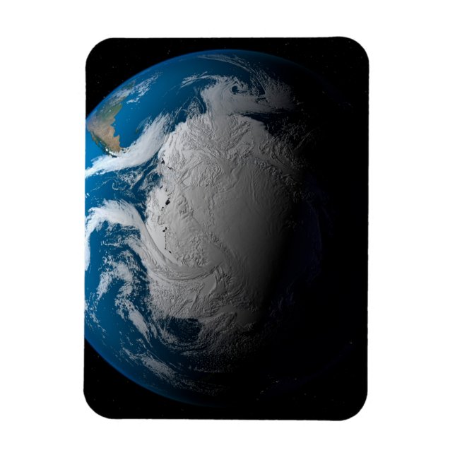 Magnet Flexible Terre Pleine Montrant Des Nuages Simulés Sur L'Ant (Vertical)