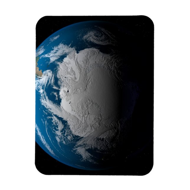 Magnet Flexible Terre Pleine Montrant Des Nuages Simulés Sur L'Ant (Vertical)
