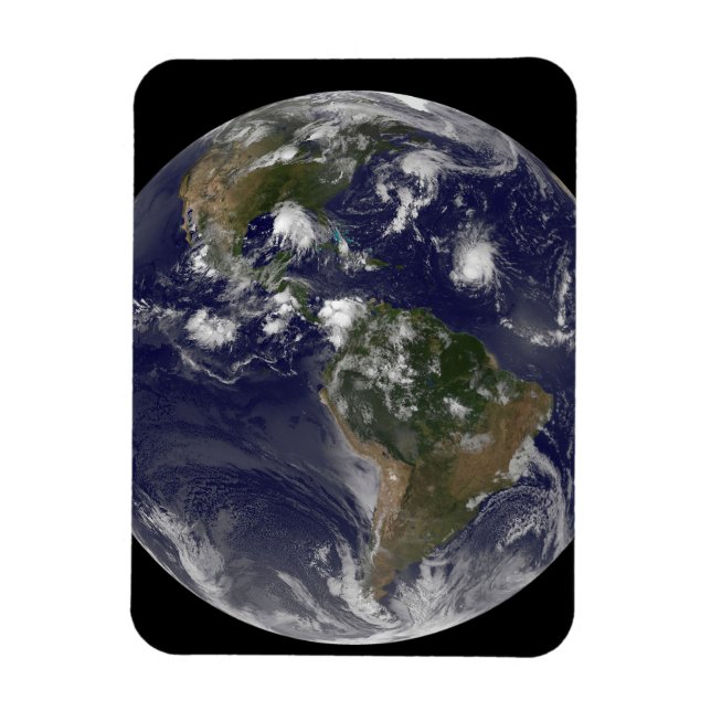 Magnet Flexible Terre Pleine Montrant Les Tempêtes Tropicales Dans (Vertical)