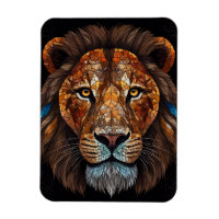 Tête de Lions avec effet mosaïque vitrail