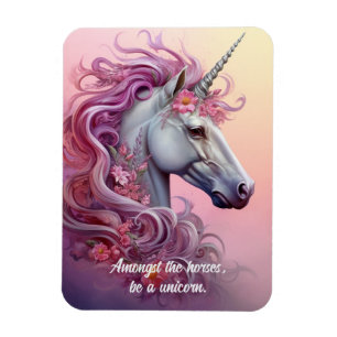 Magnet Flexible Texte personnalisé belle licorne