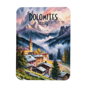 Magnet Flexible Texte personnalisé Dolomites Alpes Italie Voyage A