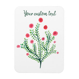 Magnet Flexible Texte personnalisé du dessin d'encre du Plante de 