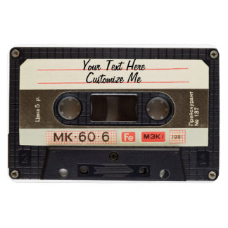 Magnet Flexible Texte Personnalisé / Retro Love Musique Cassette M