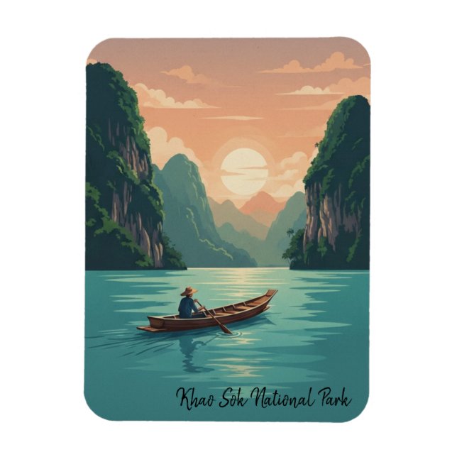 Magnet Flexible Thaïlande Parc national de Khao Sok Voyage (Vertical)