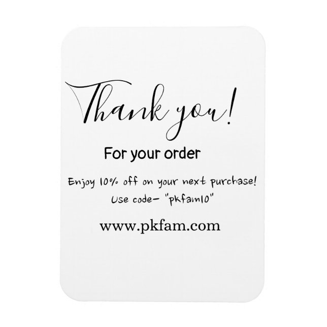 Magnet Flexible Thank you for purchase pink family business detail (Vertical)