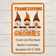 Thanksgiving avec ma porte de croisière Gnomies