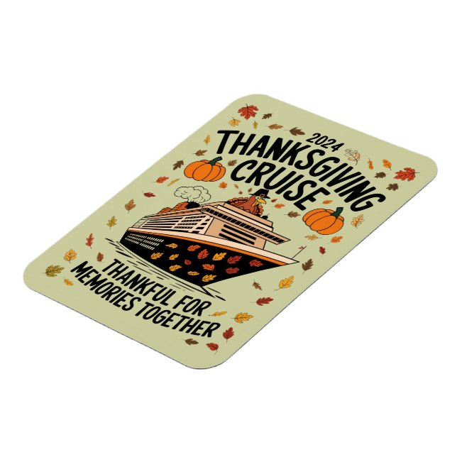 Magnet Flexible Thanksgiving Cruise 2024 Merci Pour Les Souvenirs (Côté Gauche)