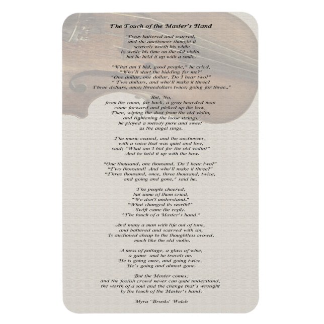 Magnet Flexible The Touch of the Master's Hand (Vertical)