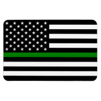 Thin Green Line Military and Vétérans American Fla