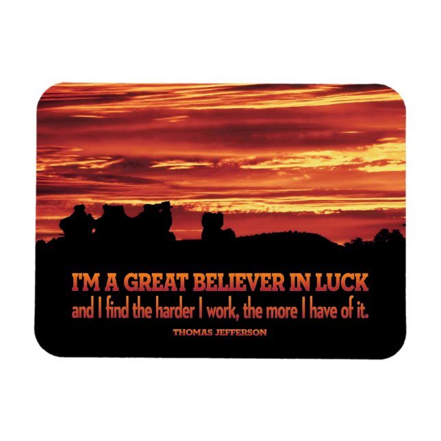 Magnet Flexible Thomas Jefferson Citation Inspirationnelle "La cha (Horizontal)