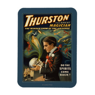 Magnet Flexible Thurston le grand magicien tenant la magie du crân