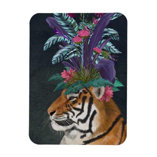 Magnet Flexible Tigre avec tête tropicale (Vertical)