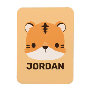 Magnet Flexible Tigre mignon avec nom personnalisé