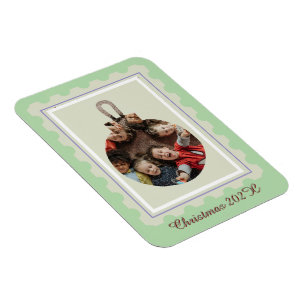Magnet Flexible Timbre de Noël Ornement Photo personnalisée Vacanc