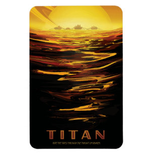 Magnet Flexible Titan la plus grande lune de la planète Saturne