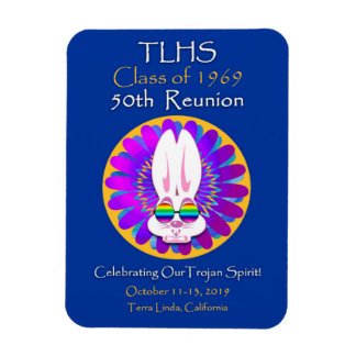 Magnet Flexible TLHS Bunny Boy Classe de 1969 50e Réunion