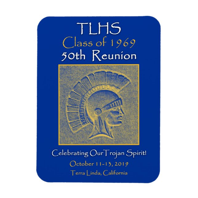 Magnet Flexible TLHS Classe de 1969 Trojan Spirit 50e Réunion (Vertical)