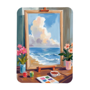 Magnet Flexible Toile de chevalet de peinture à l'aquarelle d'arti