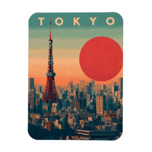 Magnet Flexible Tokyo Japon vintage