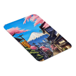 Magnet Flexible Tokyo Mt Fuji toile étirée