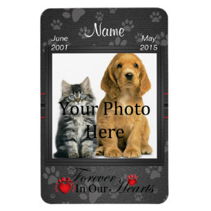 Magnet Flexible Toujours dans nos coeurs   Mémorial au chat ou au 