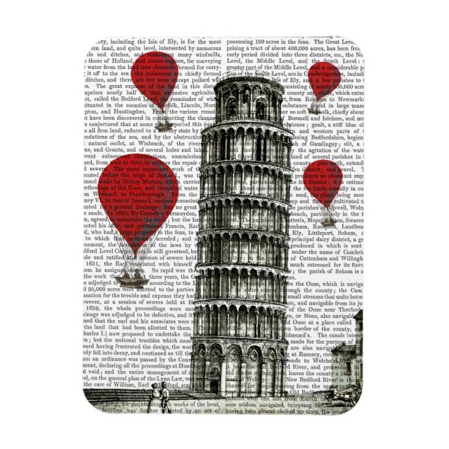 Magnet Flexible Tour de Pise et Ballons rouges à air chaud (Vertical)
