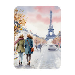 Magnet Flexible Tour Eiffel de Paris Art mural aquarelle