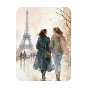 Magnet Flexible Tour Eiffel de Paris Art mural aquarelle