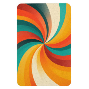 Magnet Flexible Tourbillon de couleurs rétro – Fond abstrait vinta