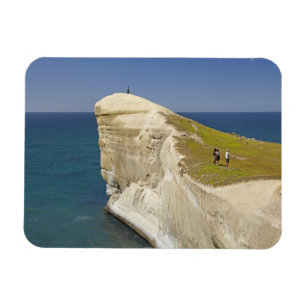 Magnet Flexible Touristes au sommet de la falaise à Tunnel Beach