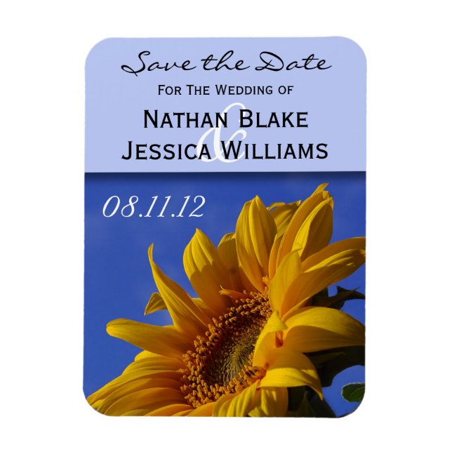Magnet Flexible Tournesol Enregistrer l'aimant de date (Vertical)