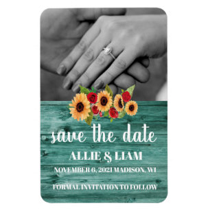 Magnet Flexible Tournesol & Roses Sauvez L'Aimant Date
