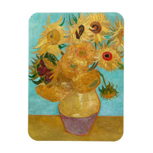 Magnet Flexible Tournesols, peinture de nature morte post-impressi