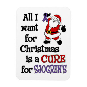 Magnet Flexible Tout ce que je veux pour Noël...Sjogren's