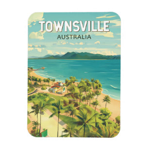 Magnet Flexible Townsville Australie Voyage Art Vintage