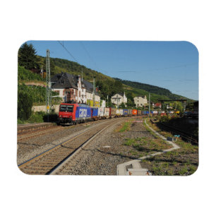 Magnet Flexible Train de marchandises à Lorch, sur le Rhin