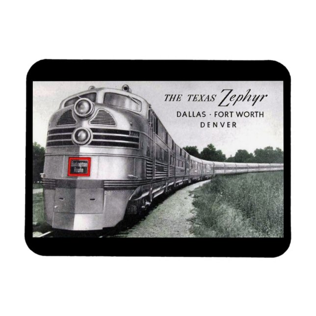 Magnet Flexible Train Texas Zephyr Vintage (Horizontal)